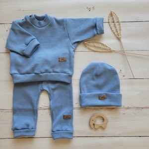 133cz komplet niemowle noworodek zestaw bluza sweter spodnie czapka rosnie wraz z dzieckiem wiosna jes.JPG