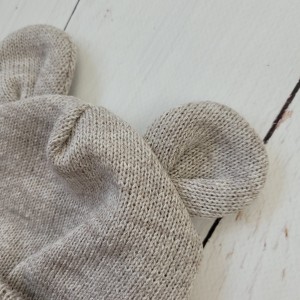 3czapka wiosna jesień zima włóczkowa wiązana niemowlę noworodek komplet .JPG