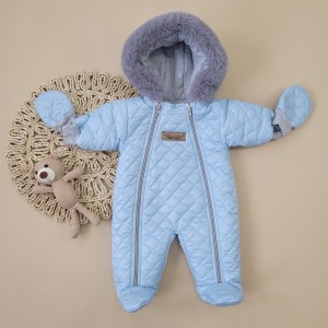 1niemowlę noworodek wyprawka dziecko szpital kombinezon futre rękawiczki wiosna jesień zima .JPG