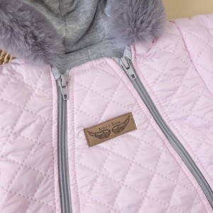 17niemowlę noworodek wyprawka dziecko szpital kombinezon futrerko rękawiczki wiosna jesień zima .JPG