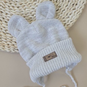 4noworodek niemowlę czapka wiosna jesień zima czapka włóczkowa.JPG