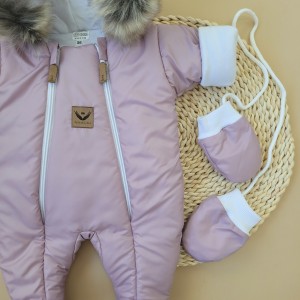 10kombinezon zimowy futerko rękawiczki neimowlę noworodek wyprawka wiosna jesień zima .JPG