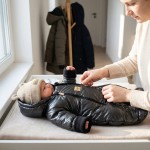 Kombinezon kurtkowy wiosna-jesień 56-86 zapinany na dwa zamki  czarny