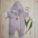 Kombinezon kurtkowy wiosna-jesień 56-86 zapinany na dwa zamki wrzosowy