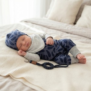 4cz komplet body + spodnie + czapka + chustka 56-86 piórka