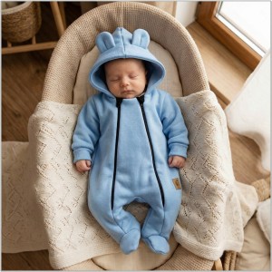 KAZUM Kombinezon z ocieplanej dresówki  baby blue 56-86