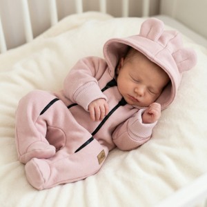 KAZUM Kombinezon z ocieplanej dresówki powder pink 56-86