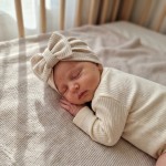 Czapka prążkowana z kokardą rozmiar 0-6miesięcy  6-12miesięcy 1-3lat beżowa