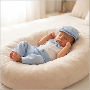 4-cz modny garniturek do chrztu na lato,  komplet elegancki body z krótkim rękawem + spodnie z drewnianymi guzikami 56-86 błękitny 