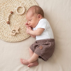 Bloomersy chłopięce muślinowe lato 56-86 chocolate