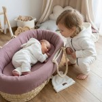 KAZUM Kombinezon z cienkiej ocieplanej dresówki bez stóp + czapka ivory  56-86