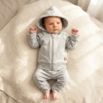 Dres niemowlęcy 2 cz bawełniany 56-86 szary