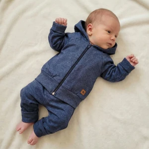 Dres niemowlęcy 2 cz bawełniany 56-86 jeansowy