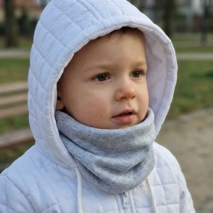 Komin bawełniany elastyczny szary