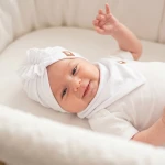 Czapka turban + chustka rozmiar 0-6miesięcy  6-12miesięcy 1-3lat biała