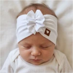 Szeroka opaska turban rozmiar 0-6miesięcy  6-12miesięcy 1-3lat biała