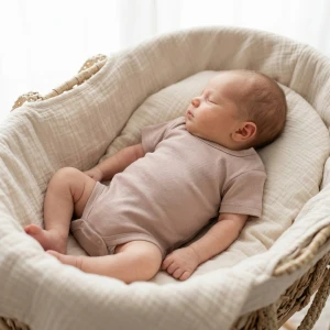 Body rosnące wraz z dzieckiem, krótki rękaw  56-86 pearly sand