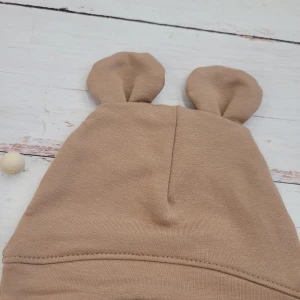 9czapka wiązana uszka dresowa wiosna jesień lato zima wyprawka niemowlę noworodek wyjście ze szpitala.jpg