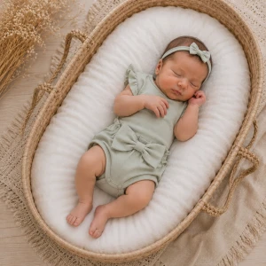 3cz zestaw komplet lato body+bloomersy+opaska z kokardą 56-86 oliwkowy