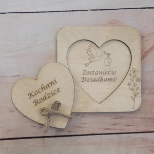 Tabliczka niespodzianka " zostaniecie dziadkami"
