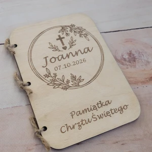 Karta, pamiątka na chrzest dla dziecka personalizowana 