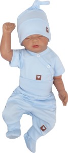 Wyprawka gładka niebieska. Kompletna wyprawka.  Bawełniana wyprawka. Wyprawka do szpitala. Zestaw dla noworodka. Wyprawka na prezent. Wyprawka dla noworodka.
Unikalny komplet.